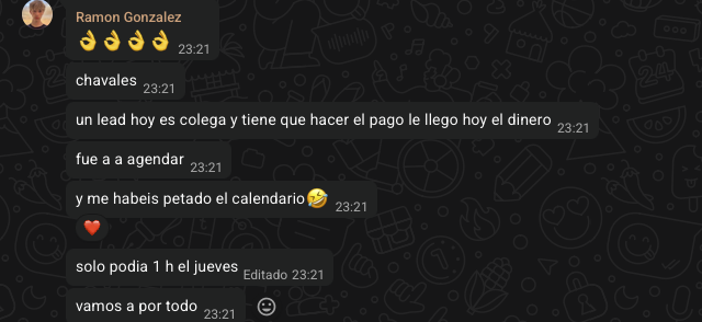 Un lead paga y se agenda: "me habéis petado el calendario"